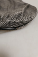 Dolce & Gabbana Men Grey Cotton Corduroy Cloth Newsboy Cap Hat