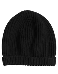 Dolce & Gabbana Men Black Wool Knitted Winter Beanie Capello One Hat