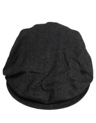 Dolce & Gabbana Men Black Cotton Flat Cloth Newsboy Cap Hat