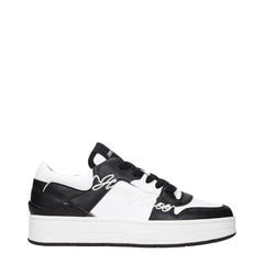 Jimmy Choo Black Leather Low Top Sneakers