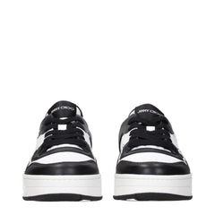Jimmy Choo Black Leather Low Top Sneakers
