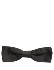 Dolce & Gabbana Men Black 100% Cotton Adjustable Neck Papillon Bow Tie