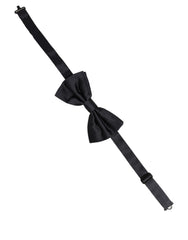Dolce & Gabbana Men Black 100% Silk Adjustable Neck Papillon Bow Tie