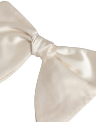 Dolce & Gabbana Men White 100% Silk Adjustable Neck Papillon Bow Tie