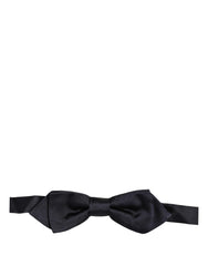 Dolce & Gabbana Men Dark Blue 100% Silk Adjustable Neck Papillon Bow Tie
