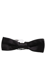 Dolce & Gabbana Men Black 100% Silk Adjustable Neck Papillon Bow Tie