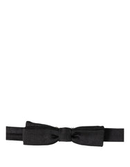 Dolce & Gabbana Men Black 100% SIlk Adjustable Neck Papillon Bow Tie