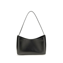 The Row Black Calf Leather Bos Taurus Shoulder Bag