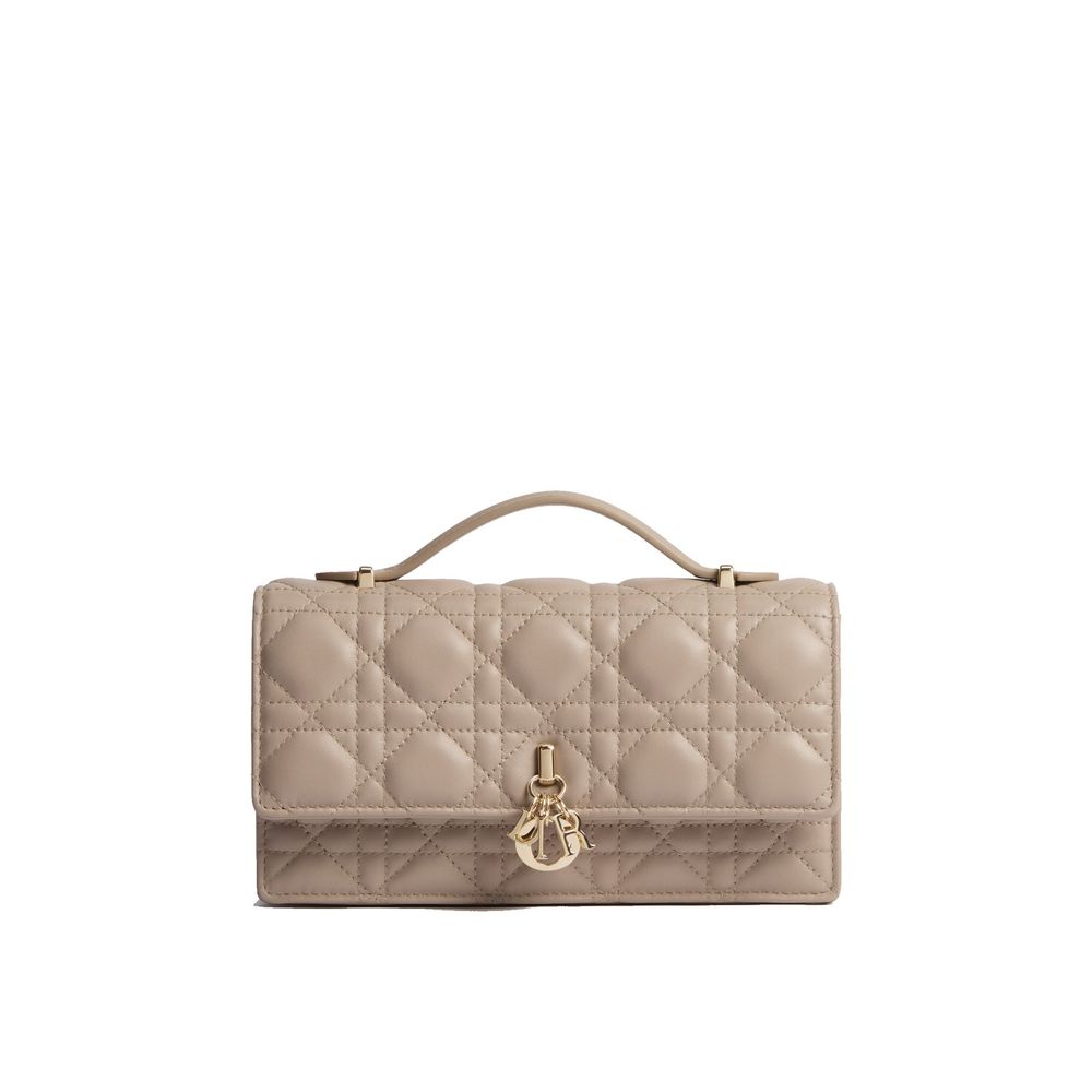 Dior Beige Leather Clutch Bag