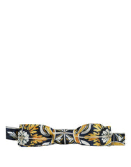 Dolce & Gabbana Multicolor Damask Style Adjustable Neck Papillon Bow Tie