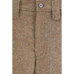Brunello Cucinelli Beige Wool Oves Aries Casual Pants