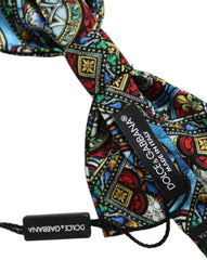 Dolce & Gabbana Men Multicolor Sicilian Adjustable Neck Papillon Bow Tie