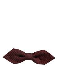 Dolce & Gabbana Men Red Silk Fantasy Adjustable Neck Papillon Bow Tie