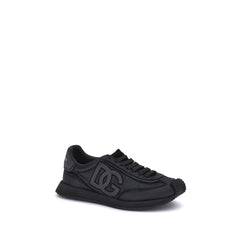 Dolce & Gabbana Black Fabric Athletic Sneakers
