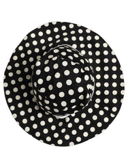 Dolce & Gabbana Black White Polka Dot Cotton Bucket Capello Hat