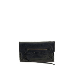 Balenciaga Black Lamb Ovis Aries Aries Clutch Bag