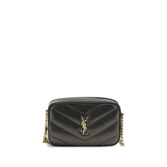 Saint Laurent Black Lamb Ovis Aries Aries Shoulder Bag