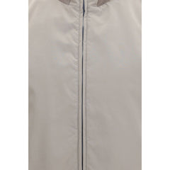Brunello Cucinelli Gray Polyester Sleeveless Jacket
