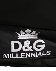 Dolce & Gabbana Men Black #DG LOVE Logo Patches Nylon Backpack Bag