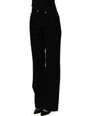 Dolce & Gabbana Black Cotton Stretch Straight Denim Jeans