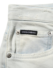 Dolce & Gabbana Light Blue Cotton Stretch Skinny Denim Jeans