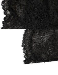 Dolce & Gabbana Black Floral Lace Nylon Stretch Knee High Socks