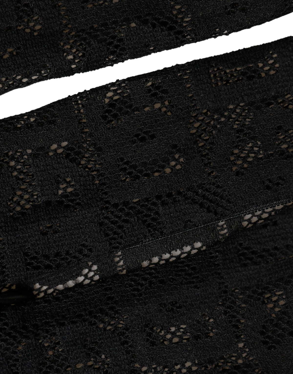 Dolce & Gabbana Black DG Logo Sheer Nylon Thigh High Socks