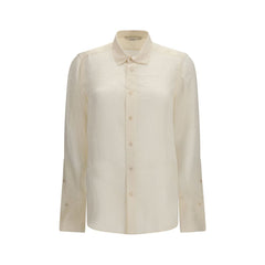 Fendi Beige Silk Pattern Shirt