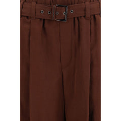 Brunello Cucinelli Brown Cotton Casual Pants