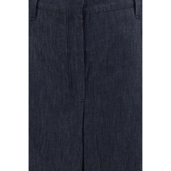 Brunello Cucinelli Blue Cotton Casual Pants