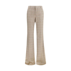 Saint Laurent Beige Wool Oves Aries Flared Pants