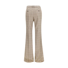 Saint Laurent Beige Wool Oves Aries Flared Pants