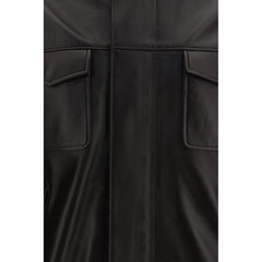 Dolce & Gabbana Brown Lamb Ovis Aries Aries Leather Jacket