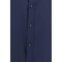 Dolce & Gabbana Blue Silk Dress Shirt