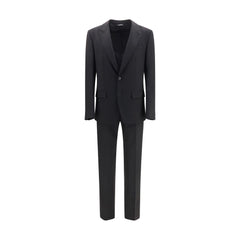 Dolce & Gabbana Black Wool Oves Aries Two-Piece Suit