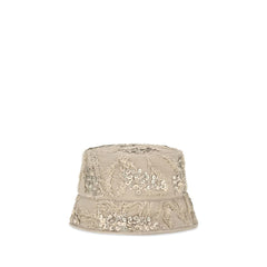 Brunello Cucinelli Beige Silk Bucket Hat