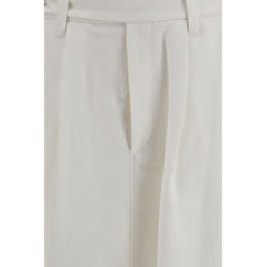 Brunello Cucinelli White Viscose Long Skirt