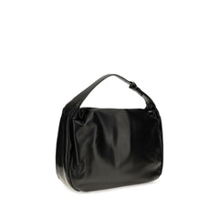 Brunello Cucinelli Black Calf Leather Bos Taurus Shoulder Bag