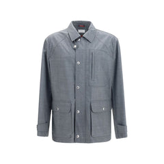 Brunello Cucinelli Gray Wool Oves Aries Full-Length Jacket