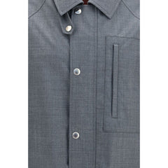 Brunello Cucinelli Gray Wool Oves Aries Full-Length Jacket