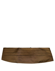 Dolce & Gabbana Brown Men 100% Silk Belt Waist Cummerbund