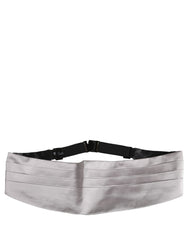 Dolce & Gabbana Gray Men 100% Silk Belt Waist Cummerbund