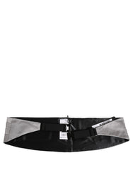 Dolce & Gabbana Gray Men 100% Silk Belt Waist Cummerbund