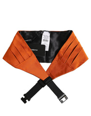 Dolce & Gabbana Orange 100% Silk Belt Waist Cummerbund