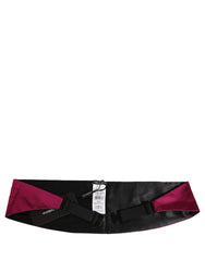 Dolce & Gabbana Burgundy 100% Silk Belt Waist Cummerbund
