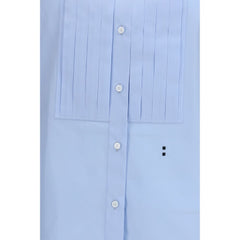 Fendi Blue Cotton Dress Shirt