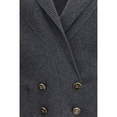 Dolce & Gabbana Gray Wool Oves Aries Cardigan