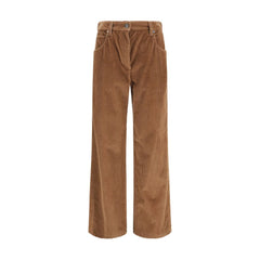 Brunello Cucinelli Brown Cotton Casual Pants