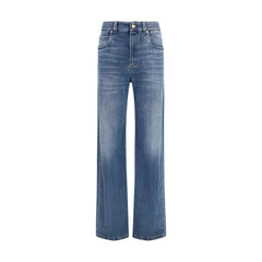 Brunello Cucinelli Blue Cotton Relaxed Fit Jeans