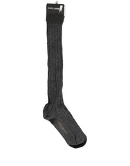 Dolce & Gabbana Gray Wool Blend Over The Calf Accessory Socks